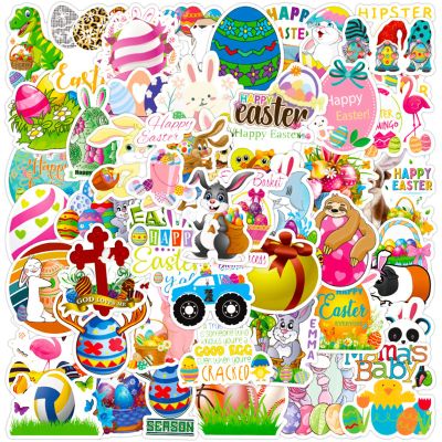 200Pcs Easter Stickers for Water Bottles, Easter Egg Bunny Stickers for Kids Teens Girls Adults, Vinyl Waterproof Sticker for Laptop, Phone