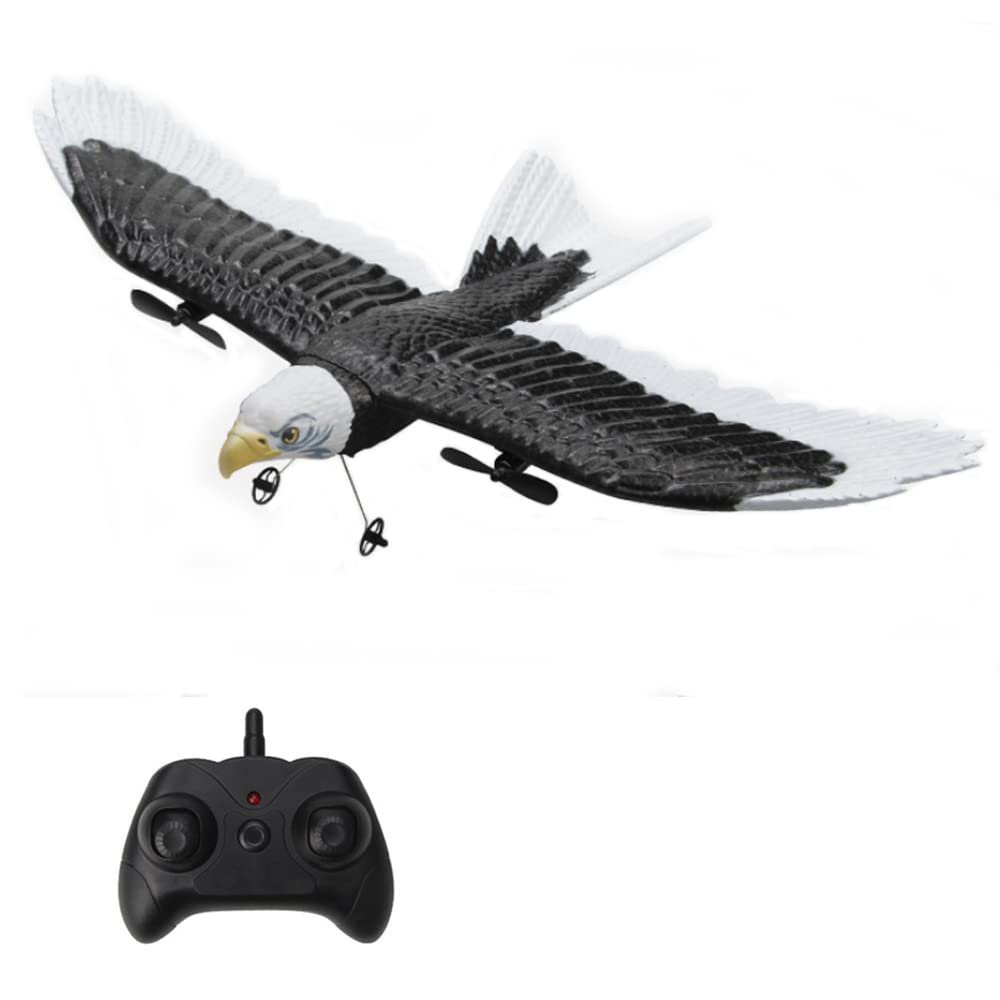 Goolsky RC Plane, Remote Control Airplane, FX651 RC Eagle Airplane, 2.4GHz 2 Channel RC Glider Aircraft, Ready to Fly Flying Bird with 6-Axis Gyro, Easy to Fly for Beginners and Adults
