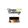 Happy 87th Birthday Cake Toppers Glitter 87th Anniversary Cake Topper 87 Years Loved Bday Decorations 87 Gold Birthday Cake Decorations Eighty-seven Party Supplies for Women Men(Black Gold) view 3
