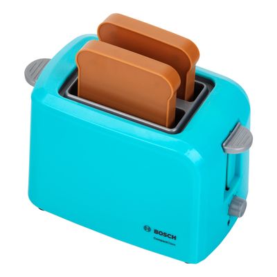 Theo Klein Bosch Toaster with Mechanical Function I 2 Slices of Dummy Bread Included I Dimensions: 15 cm x 12 cm x 10.5 cm I Toy for Children from 3 Years