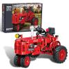 A XINAO TOYS Classic Building Blocks 1/12 Red Tractor Farm Toy Building Set Gift for Kids Ages 6 7 8 9 10 11 12 Includes Shifting Structure, Steering Structure Features (Classic Edition) view 1