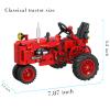 A XINAO TOYS Classic Building Blocks 1/12 Red Tractor Farm Toy Building Set Gift for Kids Ages 6 7 8 9 10 11 12 Includes Shifting Structure, Steering Structure Features (Classic Edition) view 2