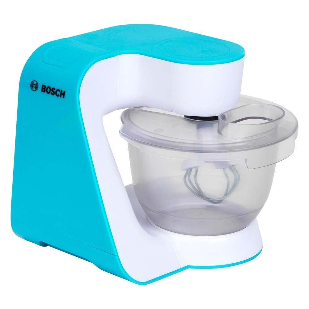 BOSCH: Kitchen Machine Mum 5 - White & Teal - 2 Speed Mixer Appliance Toy, Chef & Baking Pretend Play, Realistic Functions, Licensed, Kids 3+