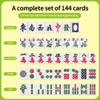 DSNGEZ Traditional Mini Chinese Mahjong Game Set 144 Tiles, with Portable Handbag, Tile Size -2.4 x 1.5 x 1.1 cm (1.0 x 0.6 x 0.5 inch)() view 2