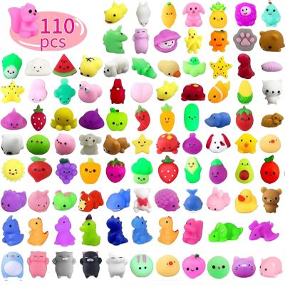 110 Pcs Mochi Squishy Toys, Mochi Squishy Toys for Kids Party Favors, Mini Kawaii Squishy Fidget Toys for Easter Basket Stuffers Egg Fillers Birthday Classroom Prize Pinata Christmas Stocking