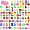 110 Pcs Mochi Squishy Toys, Mochi Squishy Toys for Kids Party Favors, Mini Kawaii Squishy Fidget Toys for Easter Basket Stuffers Egg Fillers Birthday Classroom Prize Pinata Christmas Stocking view 1