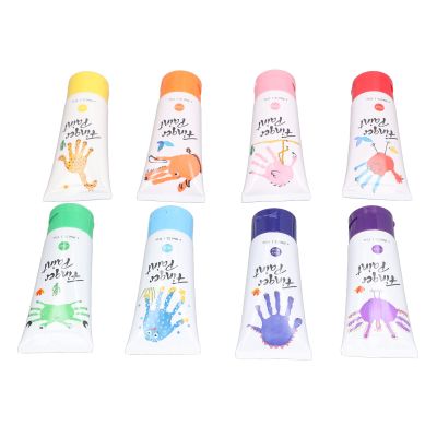 Alomejor 8PCS Finger Paints Washable DIY Kids Finger Paints for School Classroom Art Painting Supplies