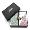 Copag 1546 Design 100% Plastic Playing Cards, Bridge Size (Narrow) Green/Burgundy (Standard Index, 6 Sets) view 2