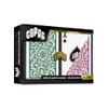 Copag 1546 Design 100% Plastic Playing Cards, Bridge Size (Narrow) Green/Burgundy (Standard Index, 6 Sets) view 3