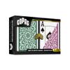 Copag 1546 Design 100% Plastic Playing Cards, Bridge Size (Narrow) Green/Burgundy (Jumbo Index, 6 Sets) view 3