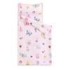 Wake In Cloud - Toddler Nap Mat with Pillow and Blanket, for Kids Girls in Kindergarten Daycare Preschool Pre K, Roll Up Sleeping Bag, Cute Butterfly Flowers, Pink, Standard view 1