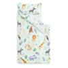 Wake In Cloud - Toddler Nap Mat with Pillow and Blanket, for Kids Boys Girls in Kindergarten Daycare Preschool Pre K, Roll Up Sleeping Bag, Animals Zoo Trees, Light Green, Standard view 1