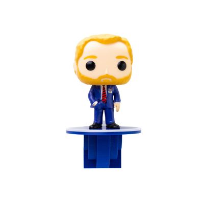 Display Wall Mount Stand Compatible with Funko Pop | Strong Adhesive Block Design for Displaying Figures or Other Items | Made in USA (Blue 6 Pack)