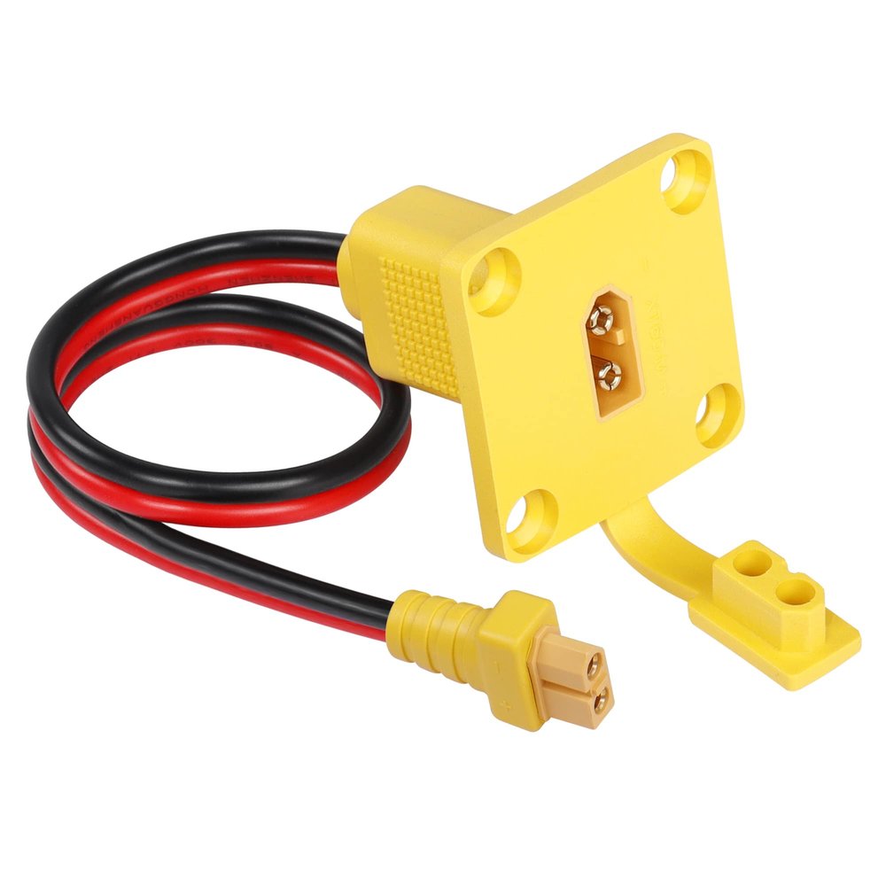CERRXIAN 1ft 12AWG XT60 Male to Female Mount Panel Cable XT60 Male Plug with Mout Panel to Female Wire for RC Lipo Battery FPV Drone