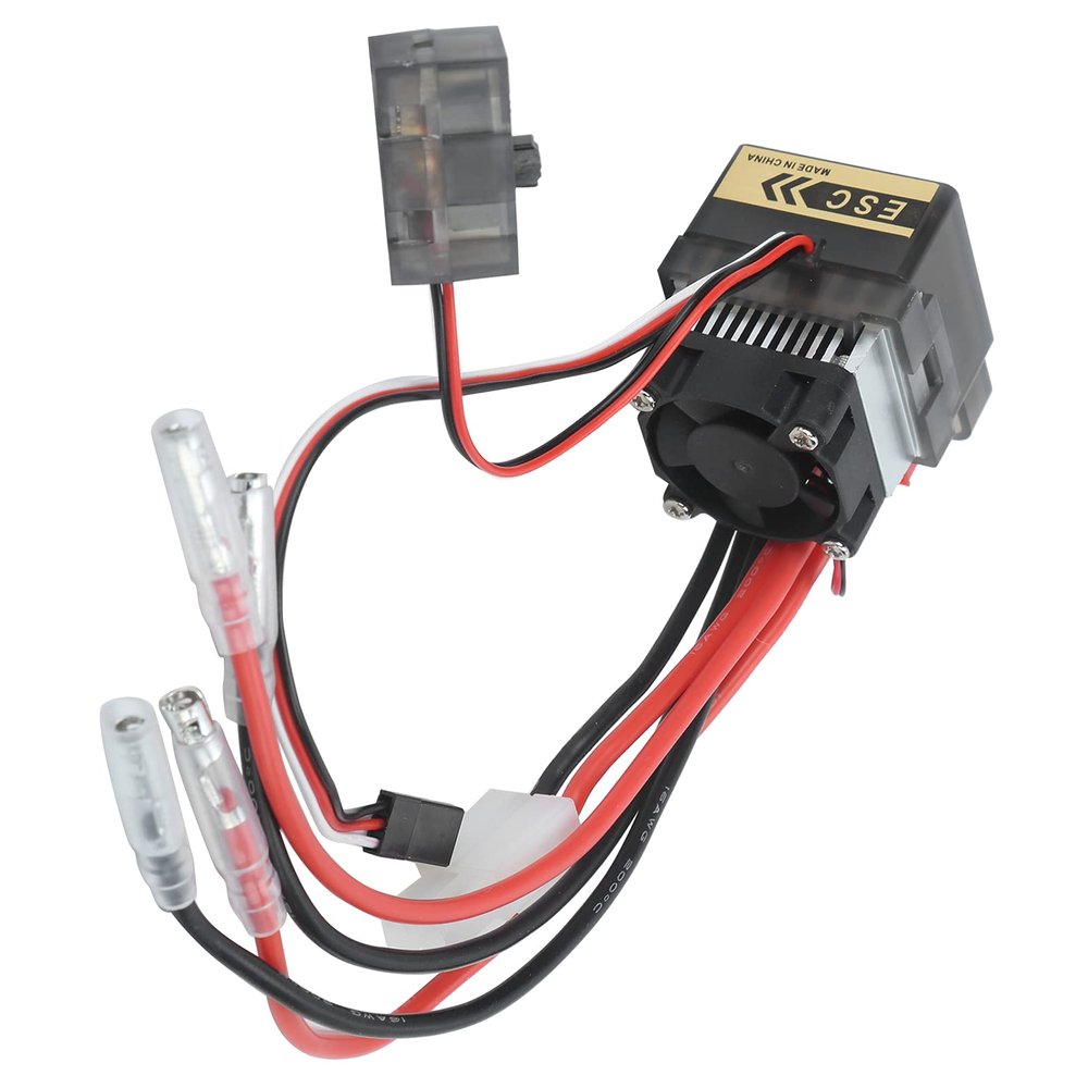 RC Brushed ESC 360A Brushless Motor ESC with Heat Sink and Cooling Fan Hand & Wrist Braces for 1/10 RC Crawler Car Arm Hand & Finger Supports