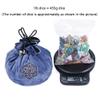 KSNDie Large Dice Bags with Pockets Blue Storage Bag D20 Logo for DND RPG Game Dices (with 1lb Random DND Dice) view 2