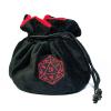 KSNDie Large Dice Bags with Pockets Black Storage Bag with Drawstrings D20 Logo for DND RPG Game Dices - Capacity 200+ Dice view 4