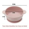 PandaEar 3 Pack Baby Bowls with Suction| Stay Put Silicone Food Bowl for Babies Kids Toddlers Infants| Food Grade Soft Safe BPA-Free Silicone (Pink) view 4