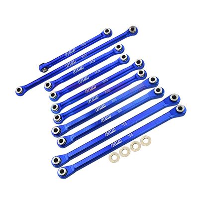 GPM for AXIAL-1/18 UTB18 Capra 4WD Unlimited Trail BUGGY-AXI01002 Aluminum Alloy 7075-T6 Front and Rear keel Support Frame + Front Steering Rod