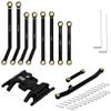 EPINON Aluminum High Clearance Chassis Links and Steering Links and Skid Plate Set for 1/24 Axial SCX24 JLU Bronco C10 Base Camp Upgrade Parts (Black) view 1