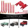 EPINON Aluminum High Clearance Chassis Links and Steering Links and Skid Plate Set for 1/24 Axial SCX24 JLU Bronco C10 Base Camp Upgrade Parts (Red) view 2