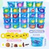 Joyreal Alphabet Learning Toys for Toddlers - 26 Alphabet Soup Sorters with 245 Flash Cards for Early Letter Awareness & Recognition - Fun Education Classroom Supplies Alphabet Sounds Teaching Games view 2