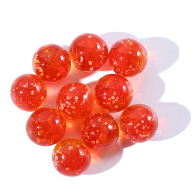 Glass Marbles Glow in The Dark Multi-Color Luminous Marbles for Kids Marble Games and DIY Home Decoration(red)