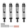 RCAWD for Maxx 1/10 Shock Absorber Upgrades, Front Rear RC Shocks Damper with Spring Aluminum Parts for # 89086-4,# 89076-4, # 8961 Black view 1