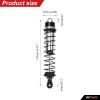 RCAWD for Maxx 1/10 Shock Absorber Upgrades, Front Rear RC Shocks Damper with Spring Aluminum Parts for # 89086-4,# 89076-4, # 8961 Black view 2