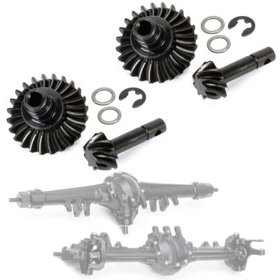 2pcs Heavy Duty Overdrive Bevel Gear, 24T/8T Bevel Gear Set for 1/10 RC Crawler Car Axial SCX10 II RGT 86100 Redcat GEN8 Element Enduro CC01 Front Rear Axle