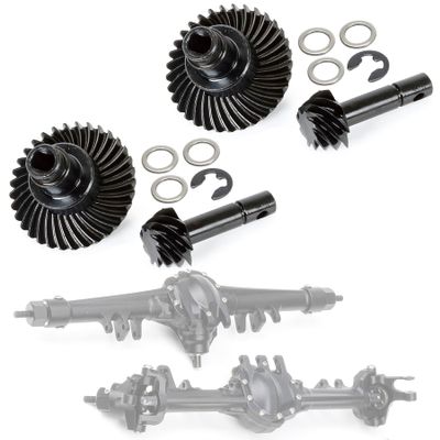 2pcs Heavy Duty Overdrive Bevel Gear, 33T/8T Bevel Gear Set for 1/10 RC Crawler Car Axial SCX10 II RGT 86100 Redcat GEN8 Element Enduro CC01 Front Rear Axle
