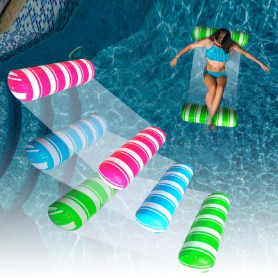 3 Pack Water Hammock Loungers, Inflatable Swimming Pool Lounger for Adults Vacation Fun and Rest