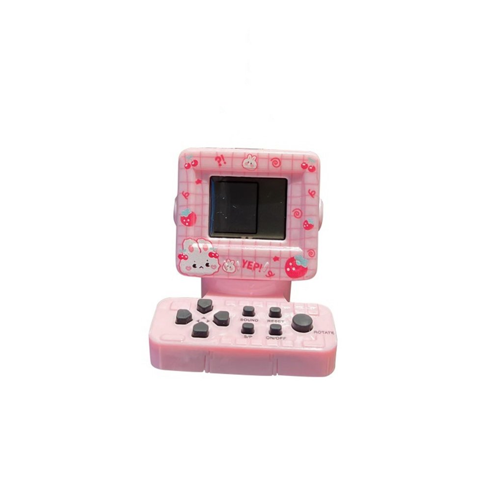 Pendant Keychain Retro Classic Game Console Playable Electronic Miniature Handheld Mini Games Machine with Keychain Ring Gift (G6)