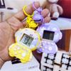 Pendant Keychain Retro Classic Game Console Playable Electronic Miniature Handheld Mini Games Machine with Keychain Ring Gift (D6) view 3