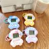Pendant Keychain Retro Classic Game Console Playable Electronic Miniature Handheld Mini Games Machine with Keychain Ring Gift (D6) view 4
