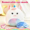 BSTAOFY Cute Unicorn Soft Plush Pillow with Removable Eye Mask Squishy Unicorn Stuffed Animal Cushion Hugging Nap Pillow Valentines Christmas Holiday Birthday Gifts for Toddlers Kids, 12 view 4