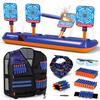Lehoo Castle Electronic Shooting Targets, Digital Target for Nerf Guns with Auto-Reset, Scoring Shooting Games Includes Kids Tactical Vest, 60 Bullets, Glasses, Gift Toy for Kids Boys Girls view 1
