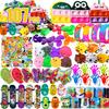 Dilycery 107 PCS Party Favors Toys, Treasure Box Toys for Classroom, Pop Fidget Toys Treasure Chest for Kids Prizes Classroom, Bulk Pinata Stuffers Goodie Bag Fillers for Kids 4-8 view 1