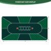nuveti 70 x 35 Inch Texas Hold'em Poker Mat Portable Rubber Poker Table Top Water Waterproof, Noise Reduction Poker Table Top for Any Tabletop Game view 2
