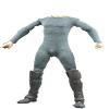 12" Male Figure 1/6 Scale Grey Elastic Bodysuit Clothing.only Sell Clothes, not Models. view 3