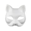 GSHLLO 3 Pcs DIY Paintable Blank Masquerade Cat Masks - White Hand Painted Masks for Halloween, Dance Party, Cosplay view 1