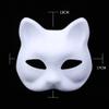 GSHLLO 3 Pcs DIY Paintable Blank Masquerade Cat Masks - White Hand Painted Masks for Halloween, Dance Party, Cosplay view 4