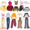 BARWA 10 Sets Doll Clothes for 11 inch Monster Girl Doll Fashion Outfits Casual Tops Pants view 3