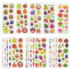 24 Sheets(350+) Fruit 3D Puffy Stickers for Toddlers Kids, Bulk Preschool Sticker Sheets for Reward, Craft, Scrapbooking view 1