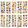 24 Sheets(350+) Fruit 3D Puffy Stickers for Toddlers Kids, Bulk Preschool Sticker Sheets for Reward, Craft, Scrapbooking view 2