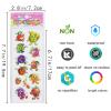 24 Sheets(350+) Fruit 3D Puffy Stickers for Toddlers Kids, Bulk Preschool Sticker Sheets for Reward, Craft, Scrapbooking view 3