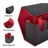 FOTEEMO Card Deck Box For MTG, 4 in 1 Commander Deck Box Magic Gathering Box Trading Card Deck Storage Box Holding 300+ Sleeved Cards Yugioh Deck Box (Black and Red) view 3