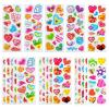 24 Sheets(350+) Heart 3D Puffy Stickers for Toddlers Kids, Bulk Preschool Sticker Sheets for Reward, Craft, Scrapbooking view 1