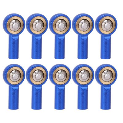 OUKENS 10 Piece RCM2 Ball Joint Aluminum Alloy M2 Tie Rod End Ball Joint Anti-Rust and Corrosion-Resistant Light RC Connecting Rod Ball Joint Bracket, Applicable to RC Automobile RC Robot(Blue)