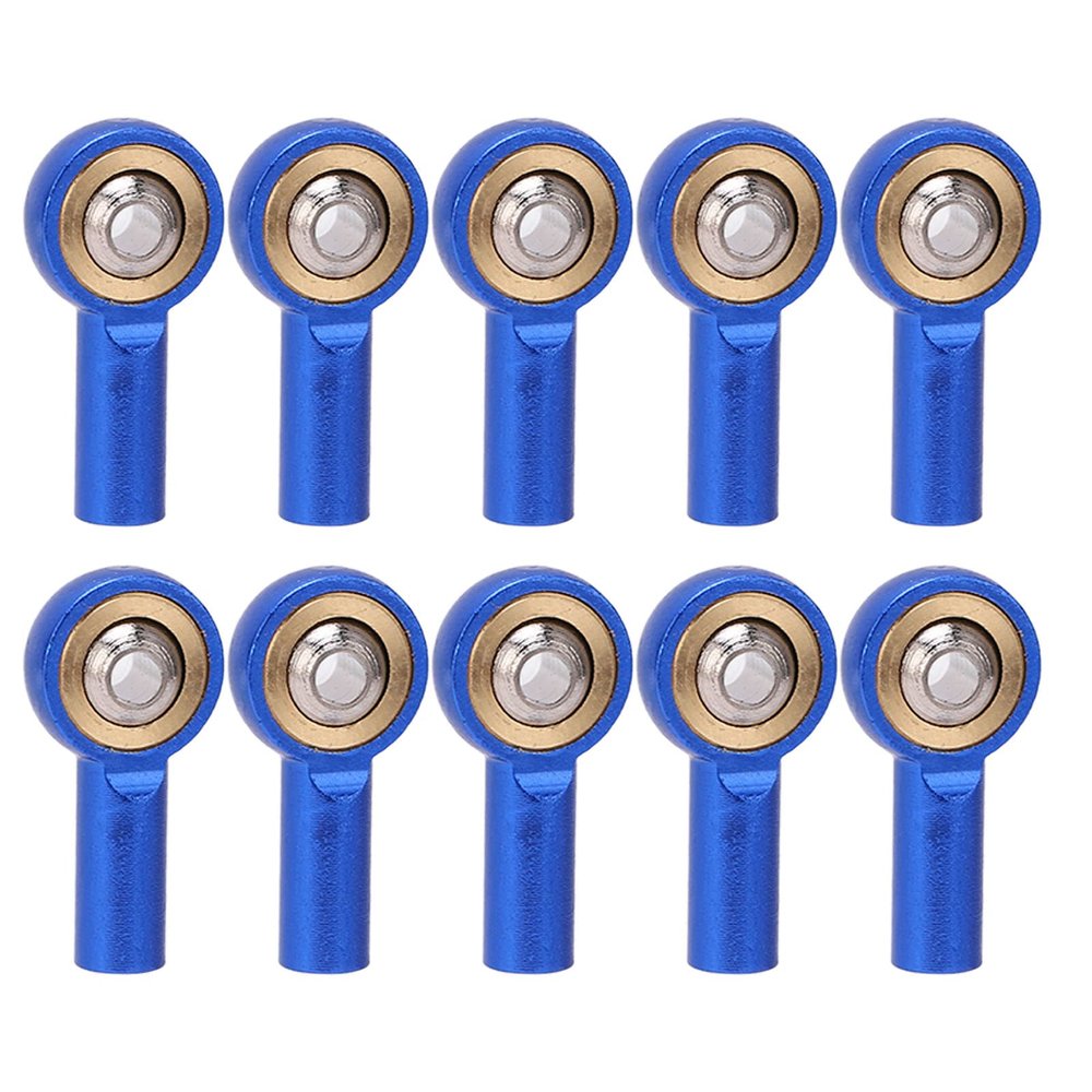 OUKENS 10 Piece RCM2 Ball Joint Aluminum Alloy M2 Tie Rod End Ball Joint Anti-Rust and Corrosion-Resistant Light RC Connecting Rod Ball Joint Bracket, Applicable to RC Automobile RC Robot(Blue)